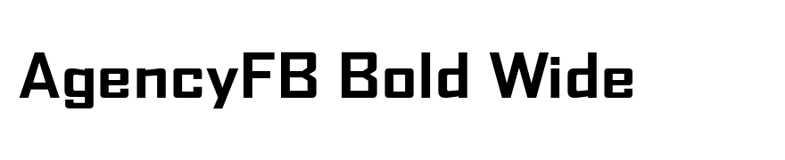 AgencyFB Bold Wide