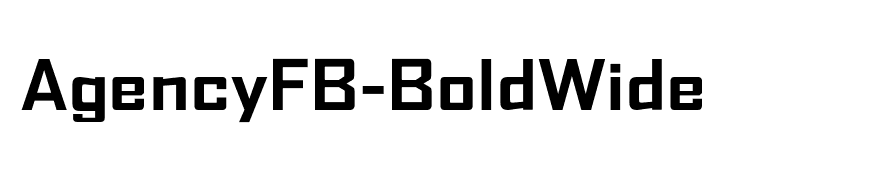 AgencyFB-BoldWide