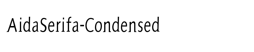 AidaSerifa-Condensed