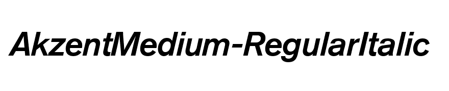 AkzentMedium-RegularItalic