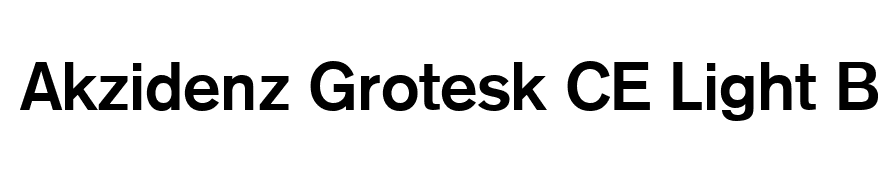 Akzidenz Grotesk CE Light Bold