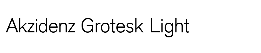 Akzidenz Grotesk Light