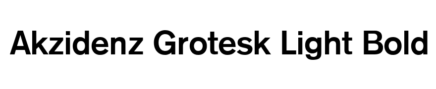 Akzidenz Grotesk Light Bold