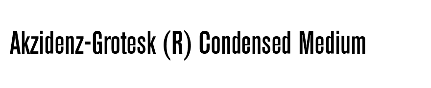 Akzidenz-Grotesk (R) Condensed Medium