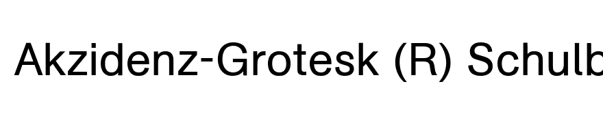 Akzidenz-Grotesk (R) Schulbuch 2 Regular