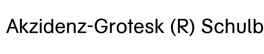 Akzidenz-Grotesk (R) Schulbuch Regular