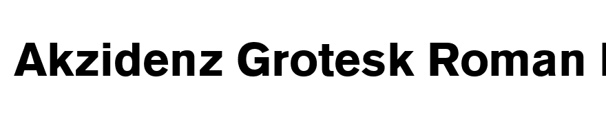 Akzidenz Grotesk Roman Bold