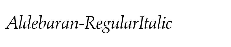 Aldebaran-RegularItalic