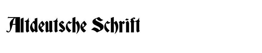 Altdeutsche Schrift