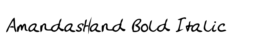 AmandasHand Bold Italic