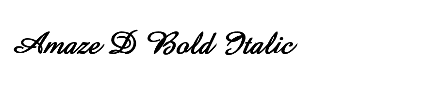 Amaze D Bold Italic