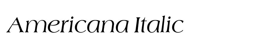 Americana-Italic