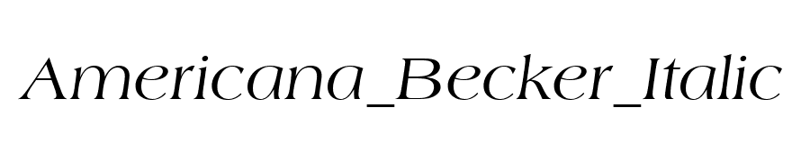 Americana_Becker_Italic