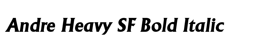 Andre Heavy SF Bold Italic