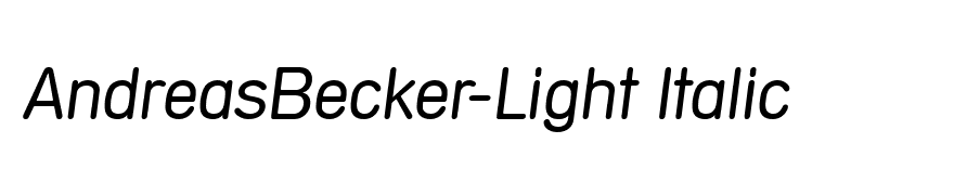 AndreasBecker-Light Italic