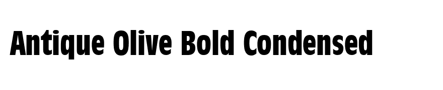 Antique Olive Bold Condensed