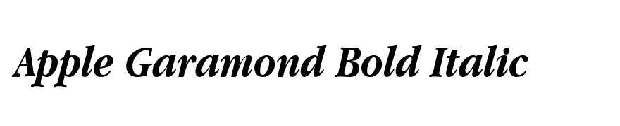 Apple Garamond Bold Italic