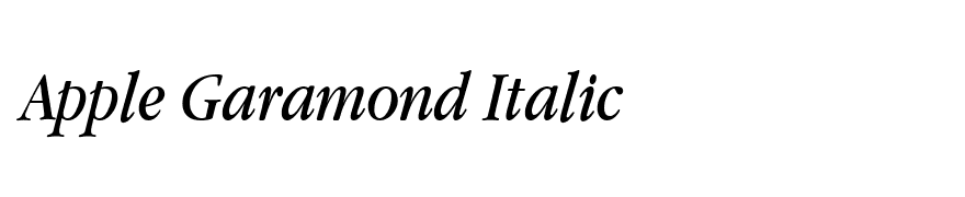 Apple Garamond Italic