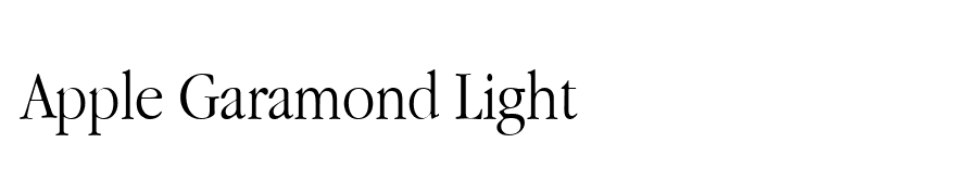 Apple Garamond Light