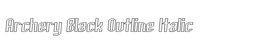 Archery Black Outline Italic