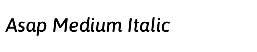 Asap Medium Italic