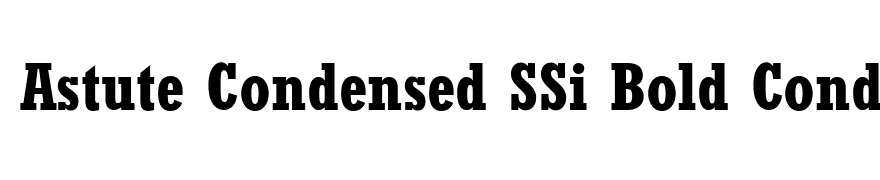 Astute Condensed SSi Bold Condensed