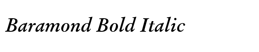 Baramond Bold Italic