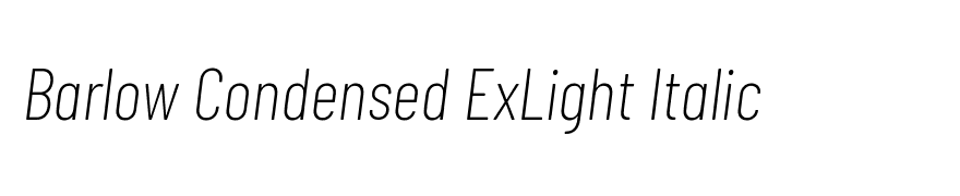 Barlow Condensed ExtraLight Italic