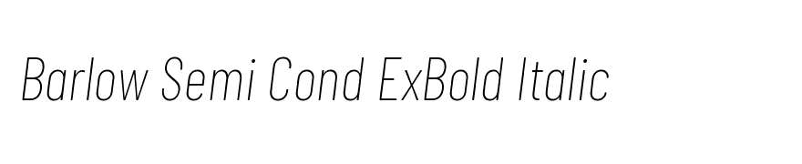 Barlow Condensed Thin Italic