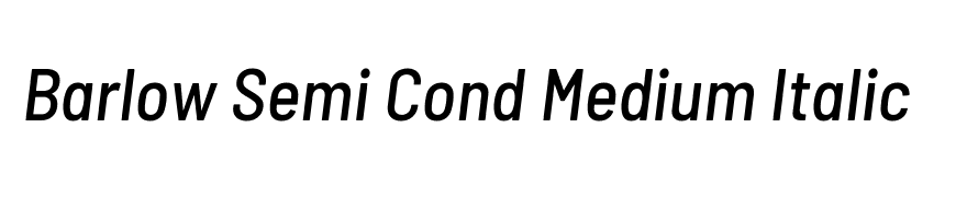 Barlow Semi Condensed Medium Italic