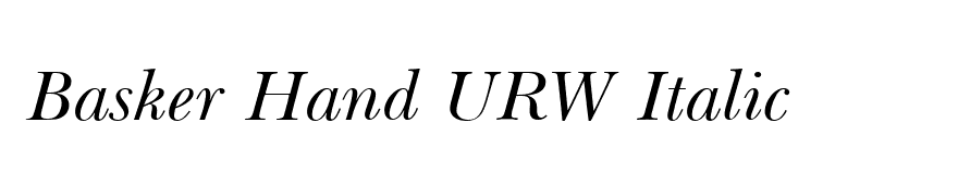 Basker Hand URW Italic