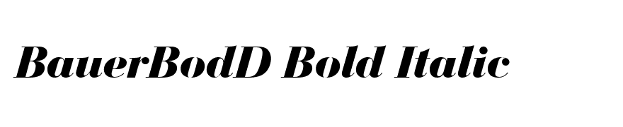 BauerBodD Bold Italic