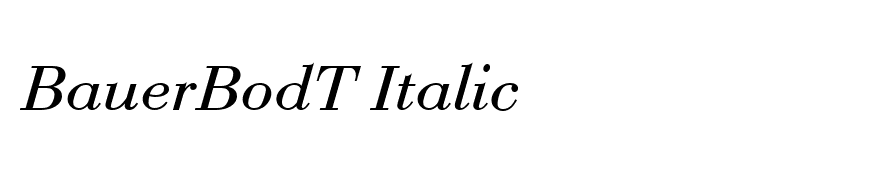 BauerBodT Italic