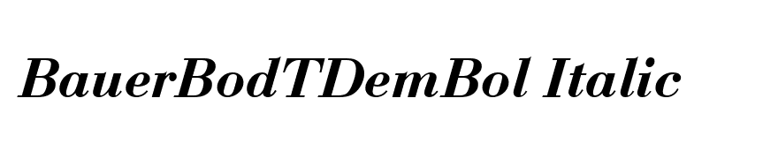 BauerBodTDemBol Italic