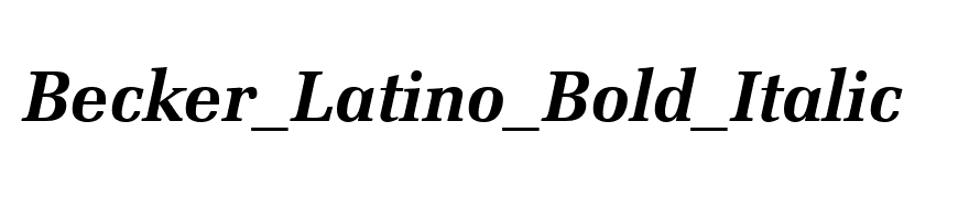 Becker_Latino_Bold_Italic