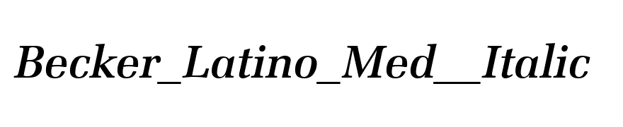 Becker_Latino_Med__Italic