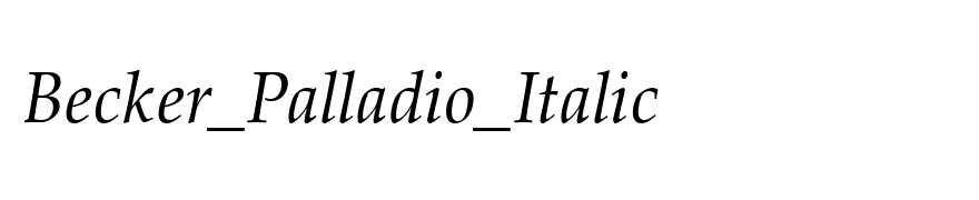 Becker_Palladio_Italic