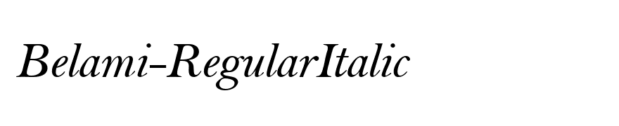 Belami-RegularItalic