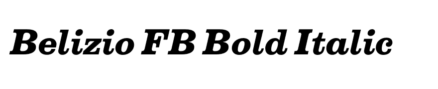 Belizio FB Bold Italic