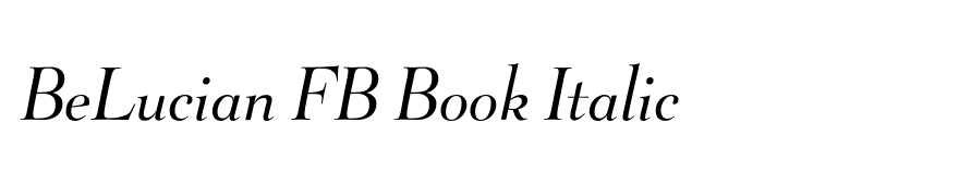 BeLucian FB Book Italic