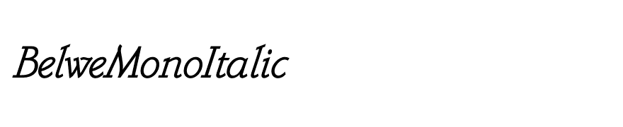 BelweMonoItalic