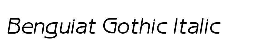 Benguiat Gothic Italic