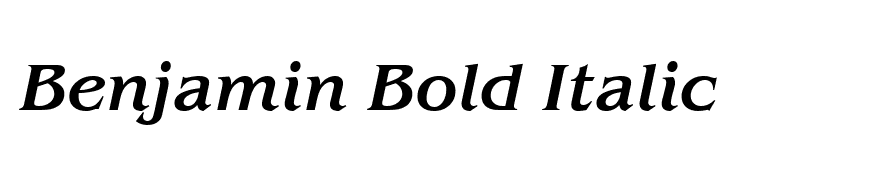 Benjamin Bold Italic