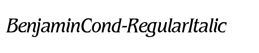 BenjaminCond-RegularItalic