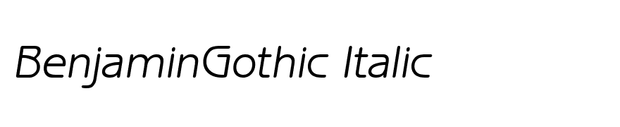 BenjaminGothic Italic