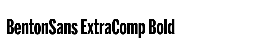 BentonSans ExtraComp Bold