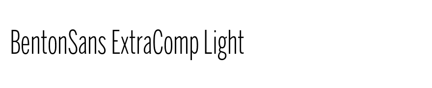 BentonSans ExtraComp Light