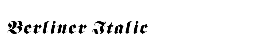 Berliner Italic