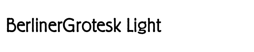 BerlinerGrotesk Light