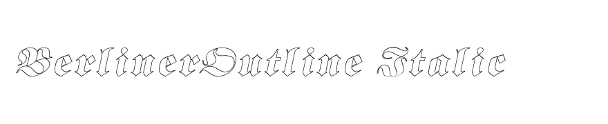 BerlinerOutline Italic